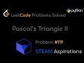 LeetCode Problems Solved; Problem 119; Pascal's Triangle II