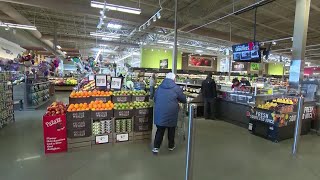 Robot worker at a grocery store