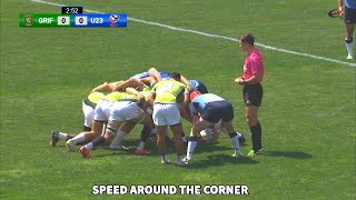 L.Lecamp Try Time Speed Around Corner SOCAL GRIFFINS vs USA U-23s: RUGBYTOWN 7s DAY 1 Pool 8.20.21