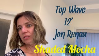 Top wave 12’ Jon Renau, Shaded mocha, hair topper, 14/26s10 vs 24b18s8