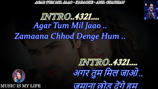 Agar Tum Mil Jaao Karaoke With Scrolling Lyrics Eng. & हिंदी