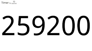 259200 Second Countdown Timer