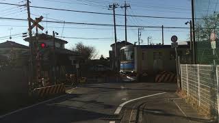 東武野田線の踏切（七光台ー清水公園）　千葉県