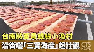 台南將軍青鯤鯓小漁村　沿街曬「三寶海產」超壯觀｜華視新聞 20250108@CtsTw