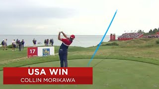 Collin Morikawa Near Ace Secures USA's Win! | 2020 Ryder Cup