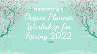 How to use your Degree Planner