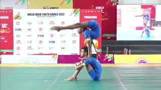 Our Performance At Khelo India Youth Games 2022 Madhya Pradesh Ujjain| Artistic Pair #yoga #yogasana