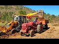 jcb 3dx backhoe fully loading mud in mahindra 475 di tractor jcb khudai jcb jcbvideo farming