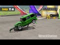 which ramp loop gives longest jump beamng drive