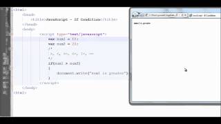 JavaScript Tutorial #7 - Working with an If, Else If and Esle Conditions