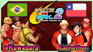 Capcom Vs. SNK 2 || vKuwabara 🇧🇷 VS 🇨🇱 CachuThor || FLYCAST FIGHTCADE 2