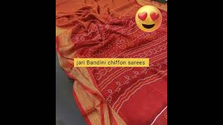 Jari Bandini chiffon sarees # shorts # YouTube shorts #9063912149