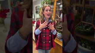 Women's Plaid Winter Cape Coat