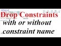 drop primary key,not null,unique,default and check constraints from columns in a table drop primary key,not null,unique,default and check constraints from columns in a table