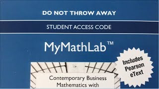 Pearson® MyLab™ Registration Instructions - September 4, 2019