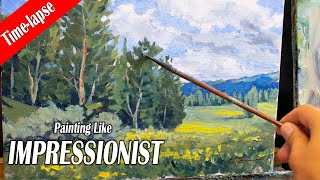 Oil painting Time-lapse | Impressionism Art Demonstration