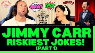 First Time Hearing Jimmy Carr Riskiest Jokes Vol 1 Reaction - OH NO, WHAT DID WE GET OURSELVES INTO!