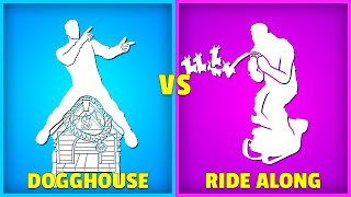 DOGGHOUSE SLEIGH vs RIDE ALONG in Fortnite! (Fortnite Christmas)