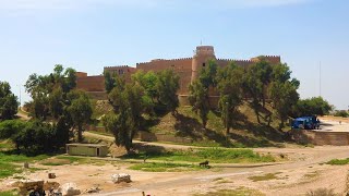 View of the Acropolis Castle in Susa, Iran video footage