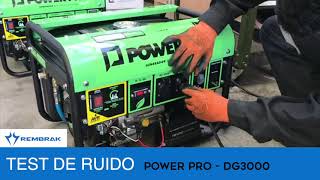 Generador a gas Power Pro DG3000 - Test de ruido