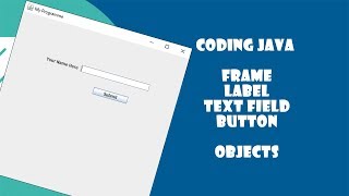 Making a frame, label, text field and button Using Java