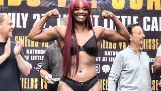 Claressa Shields vs Vanessa Joanisse • WEIGH-IN \u0026 FINAL FACE OFF