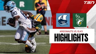CFL Week Three Highlights: Toronto Argonauts vs. Edmonton Elks