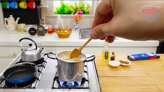 CHICKEN NOODLE SOUP | 5 Minute Miniature Real Food Cooking | #asmrsounds | TOY REAL FOOD COOKING