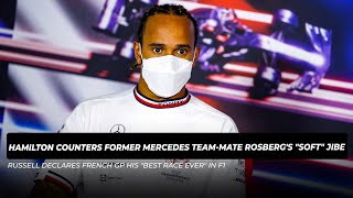 Lewis Hamilton counters former Mercedes team-mate Nico Rosberg's "soft" jibe
