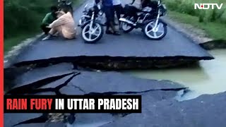 UP Rain: Heavy Rain Washes Away 4 Km Road In Uttar Pradesh