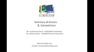 EURHODIP 2020   Summary of Actions \u0026 Competitions