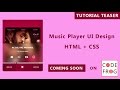 Music Player UI Design - Tutorial Teaser