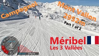 [4K] Skiing Méribel Les3Vallées, Mont Vallon Campagnol (Red) Part 1 of 2, France, GoPro HERO11
