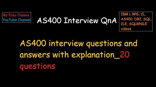 AS400 interview questions -  Part 1