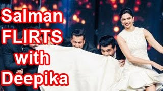 Salman Khan FLIRTS with Deepika Padukone at FILMFARE AWARDS 2015 NEWS