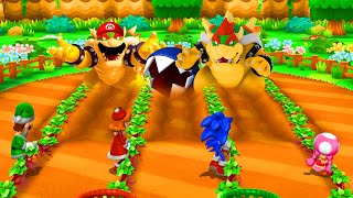 Mario Party 9 Garden Battle  - Luigi vs Daisy vs Sonic vs Toad (Master Difficulty)