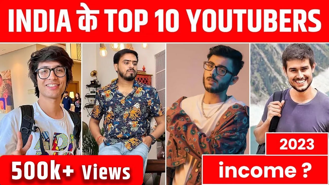 Top 10 YOUTUBERS In India | भारत के Top 10 YouTube Channels | Facts ...