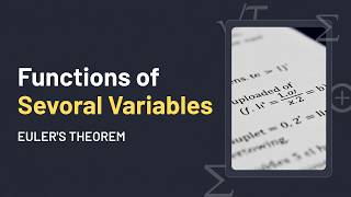 🔴 Euler’s Theorem | Solved Problem | Functions of Several Variables