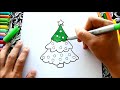 how to draw the christmas tree easy