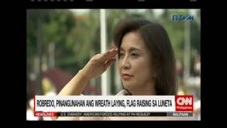 Robredo, pinangunahan ang wreath laying, flag raising sa Luneta