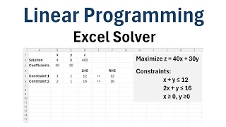 How to Solve a Linear Programming Problem Using Excel Solver
