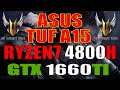 RYZEN7 4800H + GTX 1660Ti | ASUS TUF A15 LAPTOP GAMING PERFORMANCE | 10 PC GAMES TEST at 1080P |