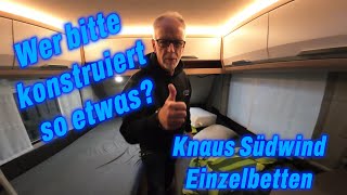 Wohnwagen Knaus Südwind - Einzelbetten Umbau - endlich wieder erholsam schlafen -  endlich Urlaub!