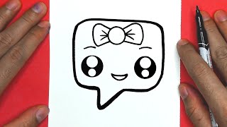 HOW TO DRAW A CUTE SMS,THINGS TO DRAW