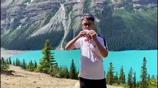 《風的故事》ocarina covered by Sunny Yuen @ Peyto Lake, Canada_生命禮讚