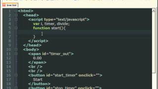 JavaScript Tutorial - Timers - Making a Stopwatch