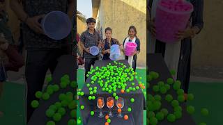 Best colour ball pouring family challenge ✅ #shorts #game