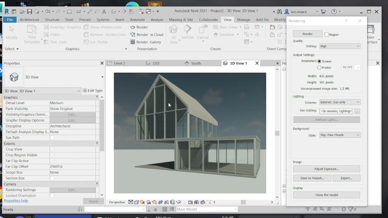 Rita Ett Postmodernt Hus I Revit. - YouTube