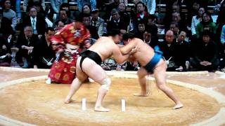 Kotooshu vs Kakuryu (Day1 Kyushu-Basho 2009 Nov)