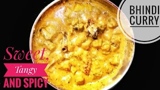 Bendekayi gojju | ಬೆಂಡೆಕಾಯಿ ಗೊಜ್ಜು | Bhindi curry | Ladies finger curry | Sweet, tangy and spicy